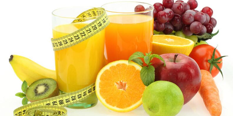 Fruits, vegetables and fruit juices