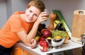 Girl at a table with a useful product