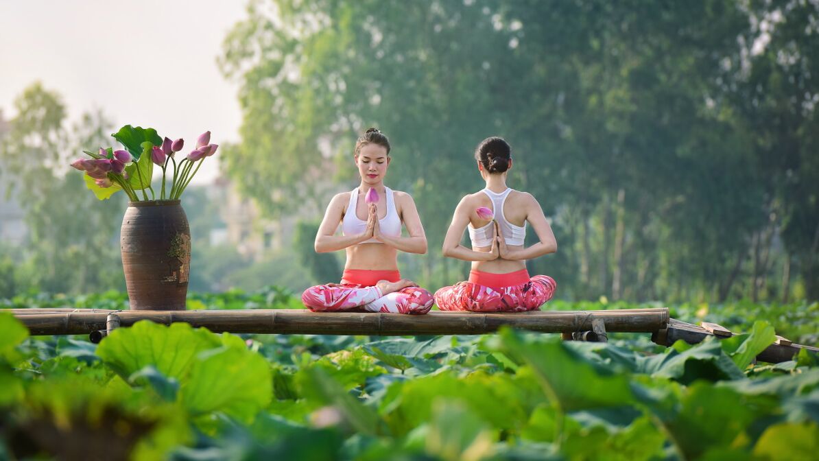 Girls in Lotus Pose